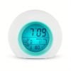 1pc, Kids Alarm Clock, 7 Color Changing Night Light Temperature Detect