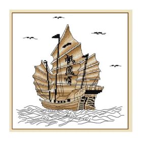11CT Stamped Cross Stitch Kits Chinese Style Living Room 14x14inch