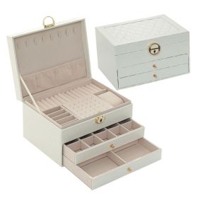 Jewelry Box - 3 Layer Girls Jewelry Organizer Box with 2 Drawers