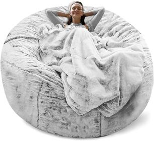 Bag Chair Cover(it was only a Cover;  not a Full Bean Bag Soft Fluffy PV Velvet ) Chair Cushion