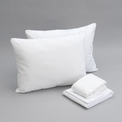 Essentials Bedding Bundle Cal King Split: Pillows, Sheet Set, Mattress Protectors