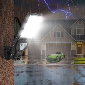 Solar Wall Light Outdoor 9 COB Beads PIR Motion Sensor Remote Control Lamps IP45