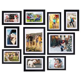 10Pcs Picture Frames Set Wall Desktop Display Photo Frame 4Pcs 5x7in Collage Frames
