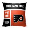 [Personalization Only] OFFICIAL NHL Colorblock Pillow - Philadelphia Flyers
