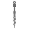 VEVOR No Dig Ground Anchor, 1 Pack 3.94 x 2.76 x 27.56 in DIY Screw in Post Stake, Includes 6 Lag Bolts & a Rebar