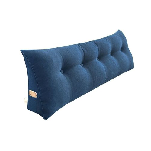 SOGA 120cm Blue Triangular Wedge Bed Pillow Headboard Backrest Bedside Tatami Cushion