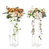 VEVOR 2PCS 31.5inch High Wedding Flower Stand, With Acrylic Laminate,Acrylic Vase Column Geometric Centerpiece Stands