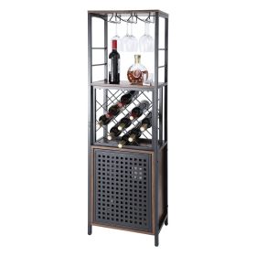 VEVOR 18 Inch Industrial Bar Buffet Cabinet, Wine Table for Liquor and Glasses