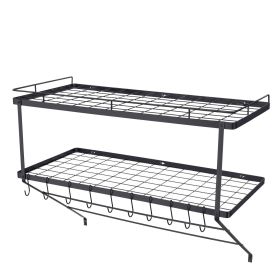 VEVOR Pot Rack Wall Mounted, 30 inch Pot and Pan Hanging Rack, Pot and Pan Hanger
