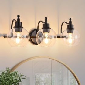 3-Lights Bathroom Vanity Lighting Fixtures Brushed Gold Modern Vanity Light