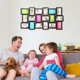 18 Pictures Frames Collage for Photos in 4" x 6" Glass Protection Display