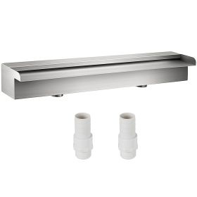 VEVOR Pool Fountain Stainless Steel Pool Waterfall Spillwayl 23.6" x 4.5" x 3.1"(W x D x H)
