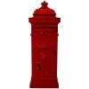 Mailboxs Mailboxes Residential The Court Large-Capacity Letter Box, Garden Floor Safety Mailbox, Outdoor Rainproof Postbox Statue ,red