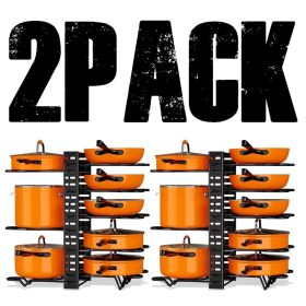 2 Pack - Pot Rack Organizers, Kitchen Organization & Storage Rack