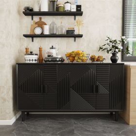 1pc Buffet Cabinet With Storage, Modern Accent Buffet Cabinet
