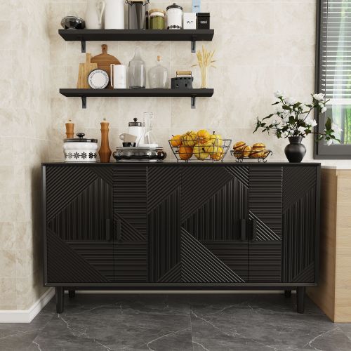 1pc Buffet Cabinet With Storage, Modern Accent Buffet Cabinet