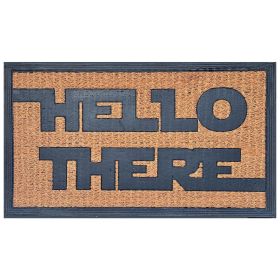 "Hello there"Funny Coir Doormat Hello There Welcome Front Porch Decor Doormat for The Entrance Way Outdoor with Heavy-Duty Non Slip Coconut Coir Doorm
