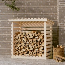 Firewood Rack 42.5"x28.7"x42.5" Solid Wood Pine