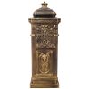Mailboxs Mailboxes Residential The Court Large-Capacity Letter Box, Garden Floor Safety Mailbox, Outdoor Rainproof Postbox Statue ,color copper