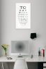 "Eye Chart I" by Artisan Marla Rae, Ready to Hang Framed Print, White Frame