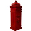Mailboxs Mailboxes Residential The Court Large-Capacity Letter Box, Garden Floor Safety Mailbox, Outdoor Rainproof Postbox Statue ,red