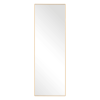 Aluminum alloy thin edged rectangular golden full-length mirror with stand 64 * 21 * 1 inch Bathroom Vanity Mirror for Bedroom Entryway