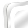 LED aluminum alloy frameless rounded rectangular white full-length mirror with stand 63 * 16 * 1 inch Bathroom Vanity Mirror for Bedroom Entryway