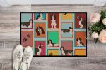 NEW Lots of Liver English Springer Spaniel Doormat Front Door Mat Indoor Outdoor Rugs for Entryway, Non Slip Washable Low Pile, 18H X 27W
