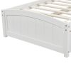 Twin size Platform Bed with Trundle, White