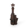 37.25" High Elaine Sapos Fountain, Rustic Multi-Brown, Hand Crafted Resistant Floor Fountain with Light