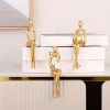 3pcs, Resin Three Combinations Of Sitting Posture Abstract Figures Statue, Thinker Resin Crafts Ornaments, Scene Decor, Room Decor, Indoor Decor