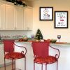 Trendy Decor 4U 2- Piece Vignette Dear Santa, I Can Explain Black Framed Wall Art for Living Room, Bedroom Wall Art Print for Home Decor by Deb Strain