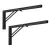 VEVOR Shelf Bracket Foldable, 24' L 2 Pcs , Heavy Duty Floating Shelf Brackets, Brackets for Shelves, 5mm Thick Matte Black L Shelf Bracket
