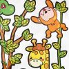 Giraffe Friends - Large Wall Decals Stickers Appliques Home Decor