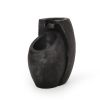 Weather Resistant Floor Fountain with Light, Multi-Gray