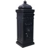 Mailboxs Mailboxes Residential The Court Large-Capacity Letter Box, Garden Floor Safety Mailbox, Outdoor Rainproof Postbox Statue ,black