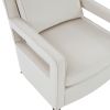 Alina Sea Oat Velvet Accent Arm Chair