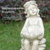 19.29' Tall Magnesium Oxide Angel Little Girl Statue Sculpture Art