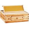 VEVOR Bee Hive Medium Box Starter Kit, 100% Beeswax Coated Natural Cedar Wood, Langstroth Beehive Kit with 10 Frames and Foundations