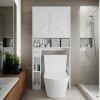 Over-The-Toilet Storage Cabinet with 2 Doors, Home Space-Saving Toilet Rack, Farmhouse Style for Bathroom, Restroom, Laundry
