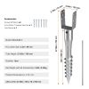 VEVOR No Dig Ground Anchor, 1 Pack 3.94 x 2.76 x 27.56 in DIY Screw in Post Stake, Includes 6 Lag Bolts & a Rebar