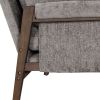 Mid-Century Modern Velvet Accent Chair,Leisure Chair with Solid Wood and Thick Seat Cushion for Living Room,Bedroom,Studio,Grey