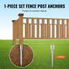 VEVOR No Dig Ground Anchor, 1 Pack 3.94 x 2.76 x 27.56 in DIY Screw in Post Stake, Includes 6 Lag Bolts & a Rebar