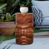 Tiki Head Statue for Garden Decor, 19.6in High Tiki Totem Garden Sculptures & Statues for Patio Pool Yard Summer Decor
