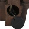 37.25" High Elaine Sapos Fountain, Rustic Multi-Brown, Hand Crafted Resistant Floor Fountain with Light