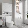 Over-The-Toilet Storage Cabinet with 2 Doors, Home Space-Saving Toilet Rack, Farmhouse Style for Bathroom, Restroom, Laundry