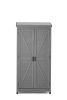Outdoor Storage Cabinet and Metal Top,Garden Storage Shed,Outdoor 68 Inches Wood Tall Shed for Yard and Patio