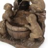 DIMMOCK FOUNTAIN, 22.75" High Hand Crafted Weather Resistant Floor Fountain with Light, Light Brown
