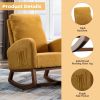 COOLMORE Rocking Chair, Modern Glider Chair, Recliner Armchair with Wood Legs and Side Pocket