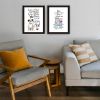 Trendy Decor 4U 2- Piece Vignette It's Called Furr-niture Isn't It? Black Framed Wall Art for Living Room